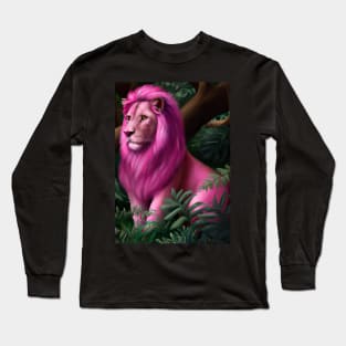 Pink Lion Long Sleeve T-Shirt